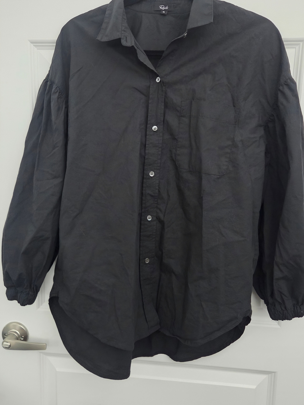 Rails Black Lightweight Button-Front Shirt Jacket